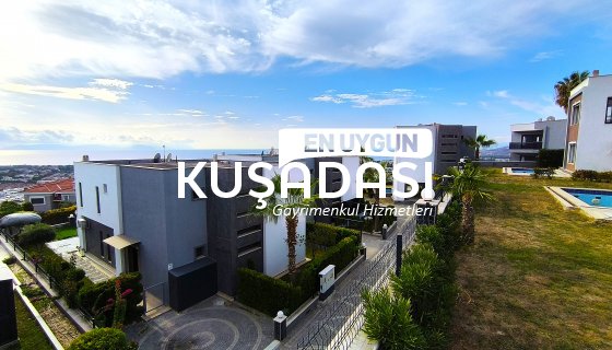 KUŞADASINDA SATILIK DENİZ MANZARALI 4+1 TEK MÜSTAKİL ÖZEL HAVUZ
